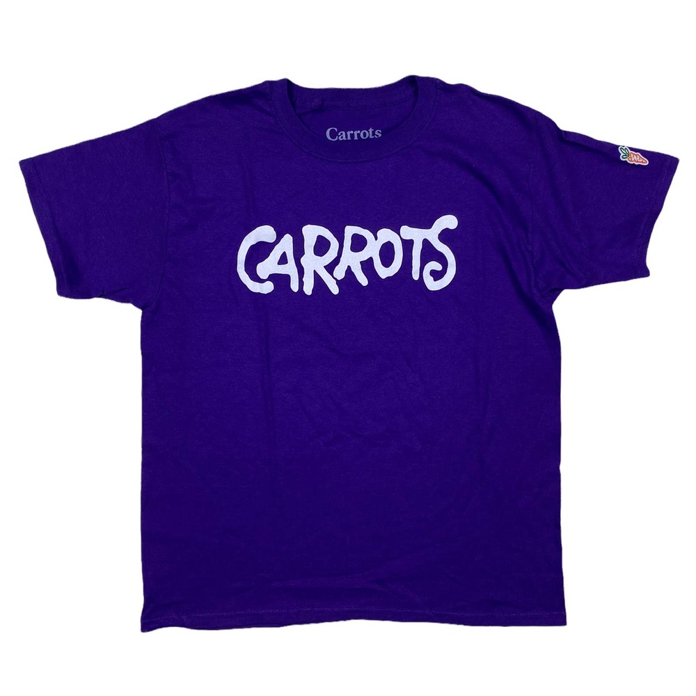 Carrots By Anwar Carrots Men's Hand Written Logo Graphic Tee T-Shirt - Purple